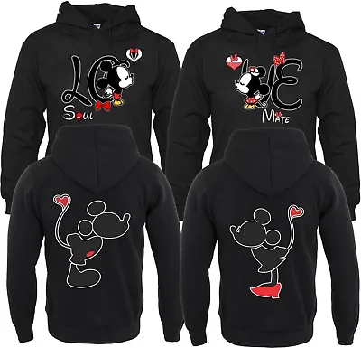 Mickey And Minnie Soul Mate Couple Matching Funny Cute Hoodies S-2XL • $19.99
