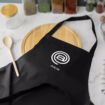 £11.99 • Buy Personalised Master Chef Inspired Apron Baking Custom Name Home Cooking Chef