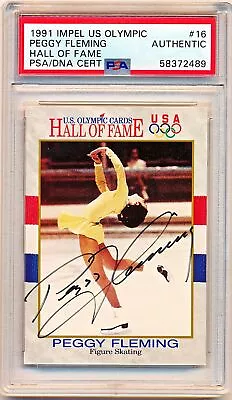 1991 Impel US Olympic Cards Peggy Fleming Hall Of Fame Auto #16 PSA/DNA - QTY • $64.99