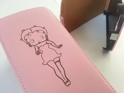 £9.95 • Buy Samsung Galaxy Ace 2 I8160 BETTY BOOP GENUINE LEATHER Pink Flip Phone Case Cover