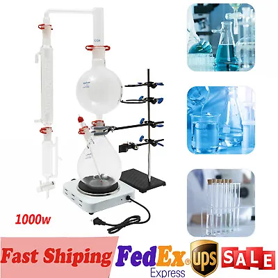 Essential Oil Steam Distillation Apparatus 2000ml Water Distiller Purifier Kit  • $140