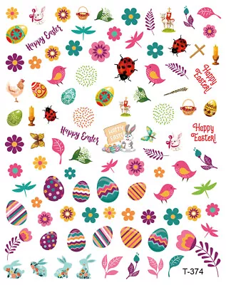 $3.49 • Buy 3D Nail Art Decals Easter Bunny Eggs Self-Adhesive Stickers