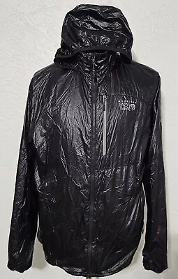 Mountain Hardwear Jacket Puffer Coat Black Lightweight Packable Mens Large • $35.99