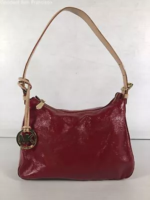 Michael Kors Womens Red Leather Inner Pocket Single Strap Medium Shoulder Bag • $19.99