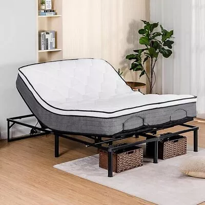 New Electric Bed Frame Adjustable Bed BaseRemote For Head Leg & Foot Incline • £149.99