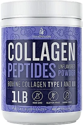 Collagen Peptides Powder Hydrolyzed Protein Types 1&3 Anti-aging Supplement 1 LB • $25.99