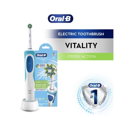 $23.97 • Buy BRAND NEW Oral-B Vitality Plus Cross Action Rechargeable Toothbrush- FREE SHIP
