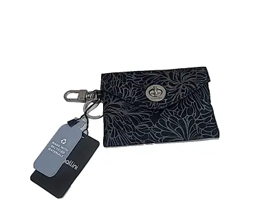 NWT Baggallini Black On The Go Envelope Case Wallet Floral • $22.99