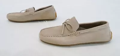 Zara Men's Tied Cord Detail Suede Driving Shoes JL3 Beige Size US:8 UK:7 • $42.99