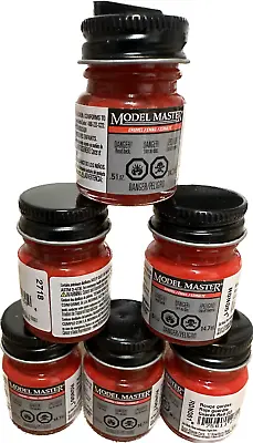 (6 BOTTLES) NEW TESTORS Model Master 0.5 Oz Paint GUARDS RED Enamel 2718 • $28.90