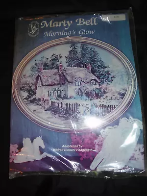 Marty Bell’s Morning's Glow Cross Stitch Kit New 14 Ct Blue Aida • $50