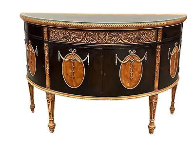 Server Demilune Neo Classical Poly-Chrome And Mahogany French Influence!! • $1475