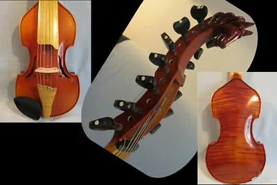 Baroque Style Song Master 7×7 Strings 14  Viola D'Amore One Piece Of Back #12982 • $750