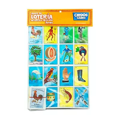 Chidos Games Juego De Loteria Jumbo Edition W/ Original Verses 10 Tablets • $12.99