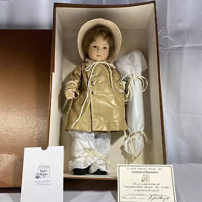 R. JOHN WRIGHT Doll CHRISTOPHER ROBIN Winnie The Pooh Series II 469/500  COA. • $1199.99