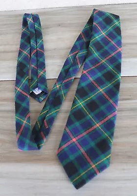 Vintage Irish County Tartan Tie Pure Wool Plaid Traditional - St. Patrick's Day • $22