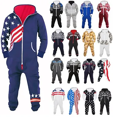 Skylinewears Adult  One-Piece Pajama Unisex Playsuit Non Footed Pajama With Hood • $30.35