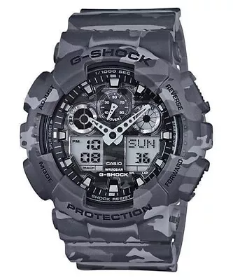 CASIO G-Shock Men's 51.2mm GA100CM-8A Analogue / Digital Resin Watch - Grey Camo • $379