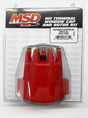 MSD 84335 RED Distributor Cap & Rotor Kit W/ Wire Retainer For Chevy V8 HEI • $63.99