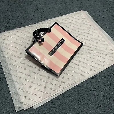 Victoria Secret Small Paper Glossy Empty Gift Bag W Tissue Paper • $8.49