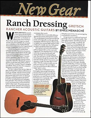The 2004 Gretsch Rancher Acoustic Guitar Review Article Pin-up Photo Print • $4