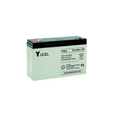 NP10-6 Yuasa Yucel Lead Acid Rechargeable VRLA Battery 10Ah 6v NP12-6 Y12-6 • £19.25