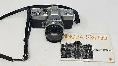 Minolta SRT 101 35mm SLR Film Camera W/ MC Rokkor-PF  F1:7 F=55 • $49.99