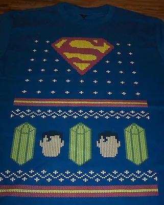 $24.99 • Buy DC COMICS SUPERMAN Justice League CHRISTMAS SWEATER STYLE T-Shirt 3XL XXL NEW