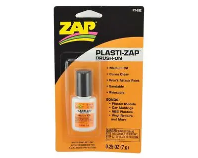 Pacer Technology Plasti-Zap CA Glue W/Brush Applicator (Medium) (0.25oz) • $4.49