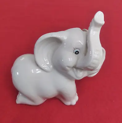 Vintage Ceramic White Elephant Piggy Bank Coin Bank Saving Child Children 5  • $7.77