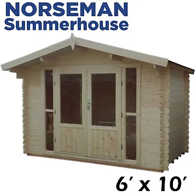 6' X 10' 28mm Log Cabin Summerhouse Garden Building Office Wood Building • £1799