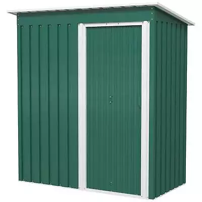 5 X 3ft Garden Tool Storage Shed With Sliding Door Lean To Roof Garden Green • £177.99