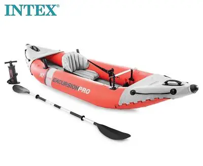 Genuine Intex Excursion Pro K1 Kayak Canoe River Lake Boat Oars Inflatable 68303 • $279