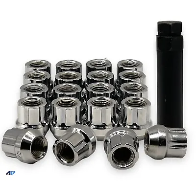 20Pc Chrome M12x1.50 Spline Tuner Racing Open End Locking Lug Nuts/Key Fit Honda • $19.99