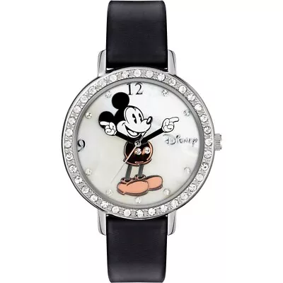 Mickey Mouse Women's Analogue Quartz Watch With Leather Strap MK1223 • £17.99