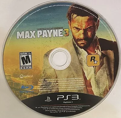 Max Payne 3 (Sony PlayStation 3 2012 PS3) DISC ONLY | NO TRACKING | M2286 • $10.75