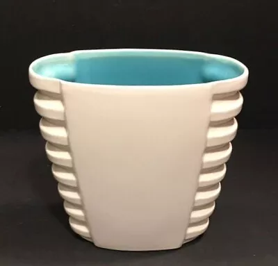 Vintage California Pottery. Art Deco Piece By Catalina. Turquoise Interior. • $129