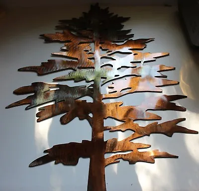 Majestic Wide Pine Tree - Metal Wall Art - Copper 24  X 18  • $65.98