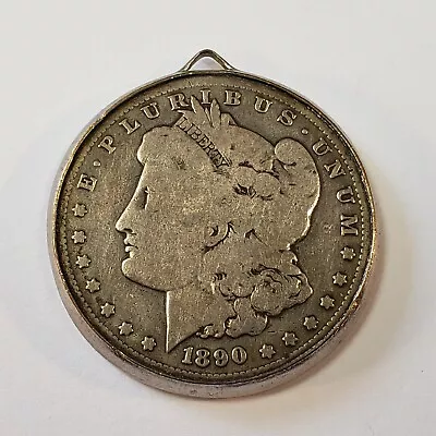 1890-O $1 Morgan Silver Dollar - In Bezel - SKU-F6531 • $61.75