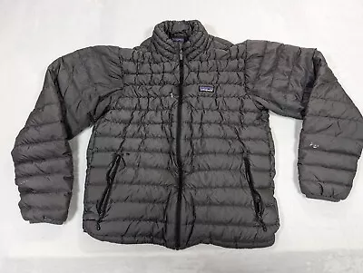 Patagonia Nano Puff Puffer Jacket Mens Size Medium Gray FLAWS Holes Etc • $49.95