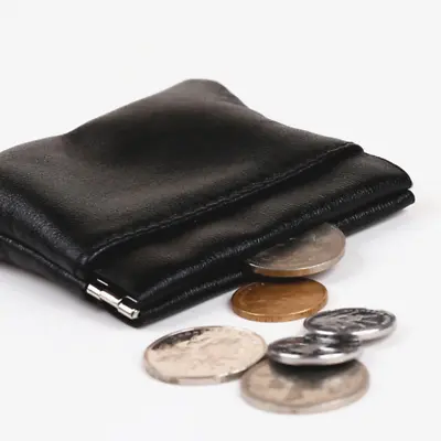 Leather Coin Holder 3 Pockets | Multi-Purpose | Hold Change Cards Small Items • $7.99