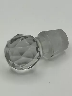 Vintage Faceted Crystal Ball Decanter Stopper • $7