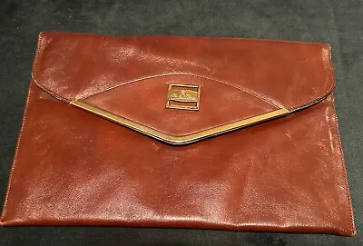 Vintage Etienne Aigner Leather Envelope Purse Clutch Retro 80s • $15