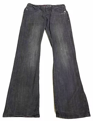 G By Guess Joey Low Bootcut Mens Black Denim Jeans Size 34x34 Button Fly • $18.38