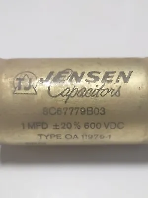 Jensen 1 Mfd 600VDC Vintage Capacitor Type OA 11979-1..Believed To Be NOS • $9.99