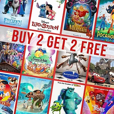 £1.99 • Buy Disney Movie Pixar Animated Movie Film Poster Prints Wall Art Posters A4 A3 A2