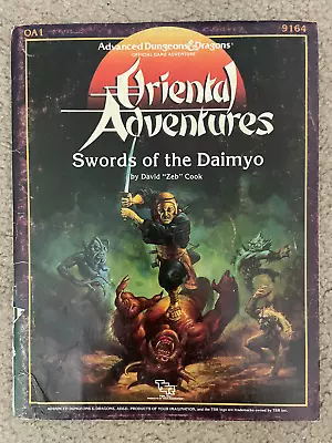 Swords Of The Daimyo OA1 AD&D Oriental Adventures TSR 9164 Dungeons And Dragons • $27.95