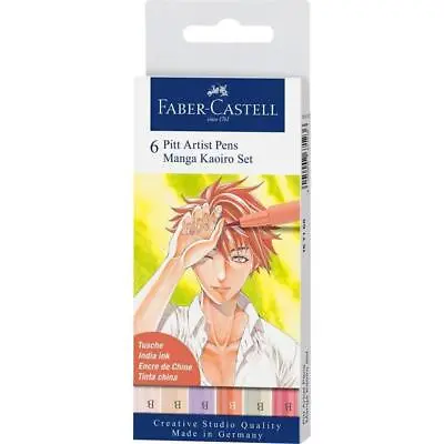 Faber Castell PITT Artist Pens Manga Kaoiro Set 6pc • $18.64