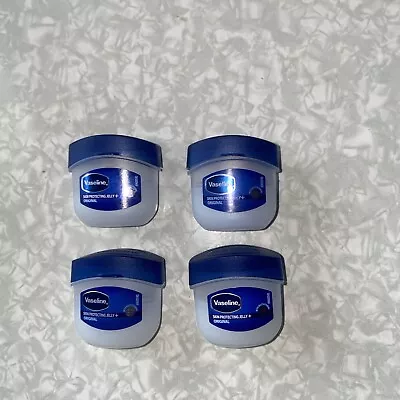 4pc Vaseline Original Therapy Lip Balm Gloss Glowing 0.25 Oz Petroleum Mini Jars • $8.99