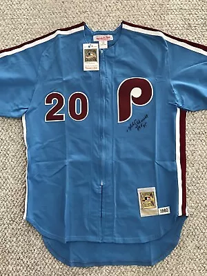 Mike Schmidt Signed Phillies Jersey Authentic 1980 Mitchell & Ness Insc Hof '95 • $349
